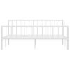 Cama Matrimonial | Cama Para Adultos | Estructura De Cama De Metal Blanco 180x200 Cm Cfw449943