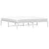 Cama Matrimonial | Cama Para Adultos | Estructura De Cama De Metal Blanco 183x213 Cm Cfw611640