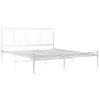 Cama Matrimonial | Cama Para Adultos | Estructura De Cama De Metal Blanco 200x200 Cm Cfw929859