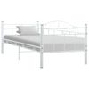 Cama Para Adultos | Estructura De Cama De Metal Blanco 90x200 Cm Cfw191835