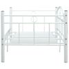 Cama Para Adultos | Estructura De Cama De Metal Blanco 90x200 Cm Cfw191835