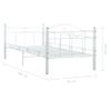 Cama Para Adultos | Estructura De Cama De Metal Blanco 90x200 Cm Cfw191835