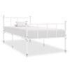 Cama Individual | Cama Para Adultos | Estructura De Cama De Metal Blanco 90x200 Cm Cfw835600