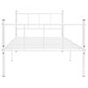 Cama Individual | Cama Para Adultos | Estructura De Cama De Metal Blanco 90x200 Cm Cfw835600