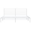 Cama Matrimonial | Cama Para Adultos | Estructura De Cama De Metal Con Cabecero Blanco 180x200 Cm Cfw595090