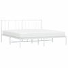 Cama Matrimonial | Cama Para Adultos | Estructura De Cama De Metal Con Cabecero Blanco 180x200 Cm Cfw856463