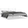 Cama Matrimonial | Cama Para Adultos | Estructura De Cama De Metal Con Cabecero Blanco 180x200 Cm Cfw68403