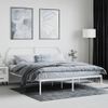 Cama Matrimonial | Cama Para Adultos | Estructura De Cama De Metal Con Cabecero Blanco 183x213 Cm Cfw670310