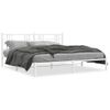 Cama Matrimonial | Cama Para Adultos | Estructura De Cama De Metal Con Cabecero Blanco 183x213 Cm Cfw836031