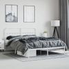 Cama Matrimonial | Cama Para Adultos | Estructura De Cama De Metal Con Cabecero Blanco 183x213 Cm Cfw507890