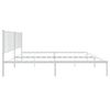 Cama Matrimonial | Cama Para Adultos | Estructura De Cama De Metal Con Cabecero Blanco 183x213 Cm Cfw822766