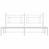 Cama Matrimonial | Cama Para Adultos | Estructura De Cama De Metal Con Cabecero Blanco 183x213 Cm Cfw633931