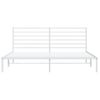 Cama Matrimonial | Cama Para Adultos | Estructura De Cama De Metal Con Cabecero Blanco 183x213 Cm Cfw991834