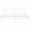 Cama Matrimonial | Cama Para Adultos | Estructura De Cama De Metal Con Cabecero Blanco 193x203 Cm Cfw888843