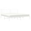 Cama Matrimonial | Cama Para Adultos | Estructura De Cama De Metal Con Cabecero Blanco 193x203 Cm Cfw888614