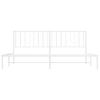 Cama Matrimonial | Cama Para Adultos | Estructura De Cama De Metal Con Cabecero Blanco 193x203 Cm Cfw888614