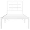 Cama Para Adulto | Cama Individual | Estructura De Cama De Metal Con Cabecero Blanco 80x200 Cm Cfw655926