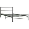 Cama Individual | Cama Para Adultos | Estructura De Cama De Metal Gris 100x200 Cm Cfw541853