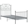 Cama Individual | Cama Para Adultos | Estructura De Cama De Metal Gris 100x200 Cm Cfw246048