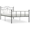 Cama Individual | Cama Para Adultos | Estructura De Cama De Metal Gris 100x200 Cm Cfw574114