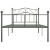 Cama Individual | Cama Para Adultos | Estructura De Cama De Metal Gris 100x200 Cm Cfw574114