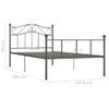 Cama Individual | Cama Para Adultos | Estructura De Cama De Metal Gris 100x200 Cm Cfw574114