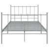 Cama Matrimonial | Cama Para Adultos | Estructura De Cama De Metal Gris 120x200 Cm Cfw843244