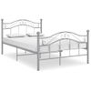 Cama Matrimonial | Cama Para Adultos | Estructura De Cama De Metal Gris 120x200 Cm Cfw358581