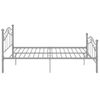 Cama Matrimonial | Cama Para Adultos | Estructura De Cama De Metal Gris 120x200 Cm Cfw358581