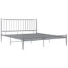 Cama Matrimonial | Cama Para Adultos | Estructura De Cama De Metal Gris 140x200 Cm Cfw878354