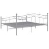 Cama Matrimonial | Cama Para Adultos | Estructura De Cama De Metal Gris 140x200 Cm Cfw499148