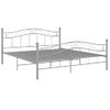 Cama Matrimonial | Cama Para Adultos | Estructura De Cama De Metal Gris 160x200 Cm Cfw181220