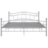 Cama Matrimonial | Cama Para Adultos | Estructura De Cama De Metal Gris 160x200 Cm Cfw181220