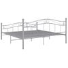 Cama Matrimonial | Cama Para Adultos | Estructura De Cama De Metal Gris 160x200 Cm Cfw181220