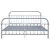 Cama Matrimonial | Cama Para Adultos | Estructura De Cama De Metal Gris 180x200 Cm Cfw343243