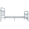 Cama Matrimonial | Cama Para Adultos | Estructura De Cama De Metal Gris 180x200 Cm Cfw343243