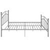 Cama Matrimonial | Cama Para Adultos | Estructura De Cama De Metal Gris 180x200 Cm Cfw194477