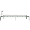 Cama Individual | Cama Para Adultos | Estructura De Cama De Metal Gris 90x200 Cm Cfw540928