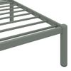 Cama Individual | Cama Para Adultos | Estructura De Cama De Metal Gris 90x200 Cm Cfw540928