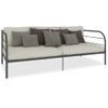 Cama Individual | Cama Para Adultos | Estructura De Cama De Metal Gris 90x200 Cm Cfw735975