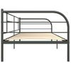 Cama Individual | Cama Para Adultos | Estructura De Cama De Metal Gris 90x200 Cm Cfw735975