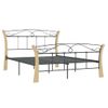 Cama Matrimonial | Cama Para Adultos | Estructura De Cama De Metal Negra 120x200 Cm Cfw378297