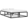 Cama Matrimonial | Cama Para Adultos | Estructura De Cama De Metal Negra 120x200 Cm Cfw101969