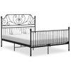 Cama Matrimonial | Cama Para Adultos | Estructura De Cama De Metal Negra 140x200 Cm Cfw625630