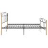 Cama Matrimonial | Cama Para Adultos | Estructura De Cama De Metal Negra 200x200 Cm Cfw259466