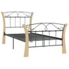 Cama Individual | Cama Para Adultos | Estructura De Cama De Metal Negra 90x200 Cm Cfw470435