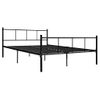 Cama Matrimonial | Cama Para Adultos | Estructura De Cama De Metal Negro 120x200 Cm Cfw997741