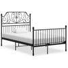 Cama Matrimonial | Cama Para Adultos | Estructura De Cama De Metal Negro 120x200 Cm Cfw193771