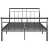 Cama Matrimonial | Cama Para Adultos | Estructura De Cama De Metal Negro 120x200 Cm Cfw110253