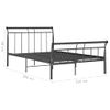 Cama Matrimonial | Cama Para Adultos | Estructura De Cama De Metal Negro 120x200 Cm Cfw110253